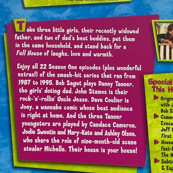 Full House Original Series Complete First Season 1 DVD 4 Disc Set - Picture 4 of 7